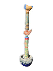 Totem Ceramic Sculpture for Garden and Indoor