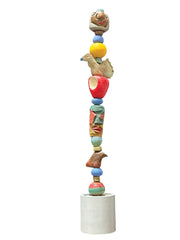 Medium Ceramic Totem for Indoor & Outdoor Garden