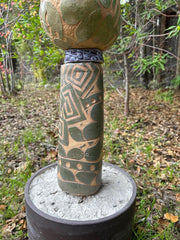 Medium Ceramic Totem for Indoor & Outdoor Garden