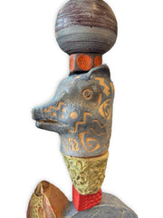 Medium Animal Ceramic Totem for Indoor & Outdoor Garden