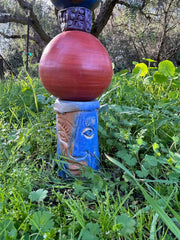 Large Ceramic Totem for Indoor & Outdoor Garden