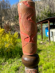 Large Ceramic Totem for Indoor & Outdoor Garden