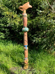 Large Ceramic Totem for Indoor & Outdoor Garden