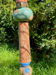 Large Ceramic Totem for Indoor & Outdoor Garden