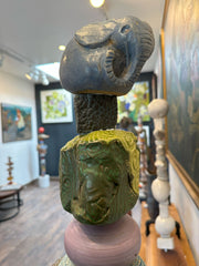 Elephant Ceramic Totem Sculpture