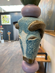 Elephant Ceramic Totem Sculpture