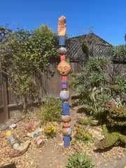 Buddha Totem Ceramic Sculpture for Garden or Indoor