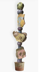 Medium Fish Ceramic Totem For Outdoor Garden or Indoors